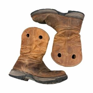 Frye Supply Boots Mens Size 12W Brown Leather Waterproof Work Slip Resistant